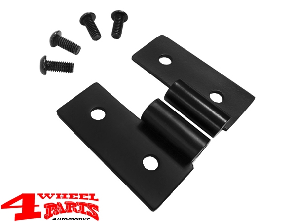 Türscharniere Set unten schwarz Edelstahl CJ + Wrangler YJ TJ 76-06