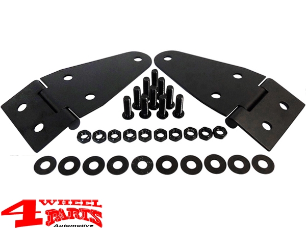 Motorhauben Scharniere schwarz Edelstahl CJ + Wrangler YJ 76-95