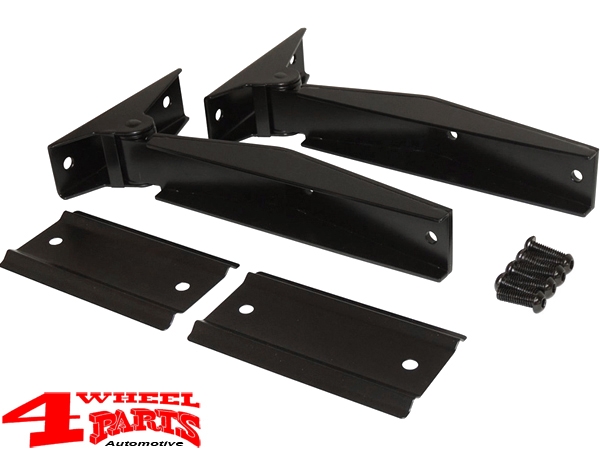 Hecktür Scharnier Set Schwarz Edelstahl Wrangler TJ Bj. 97-06