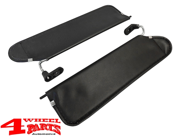 Sunvisor Set in Black Vinyl Jeep Wrangler TJ year 03-06