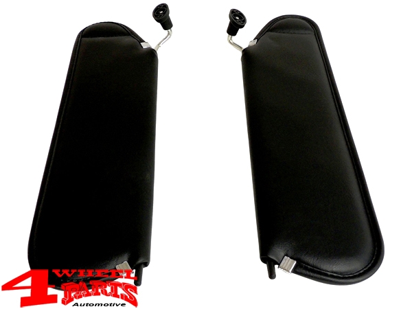 Sunvisor Set in Agate Black Vinyl Wrangler TJ year 97-02