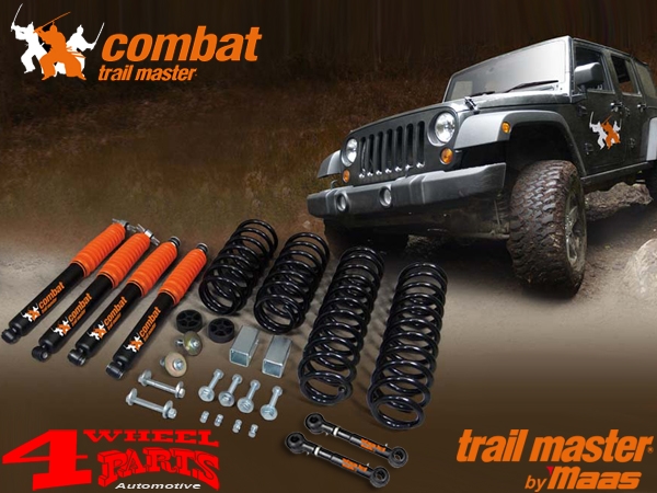 Suspension System Lift Kit Combat from Trailmaster with TÜV +2,0- 50mm  Lift Jeep Wrangler JK Unlimited year 07-18 4-door 2,8 L CRD