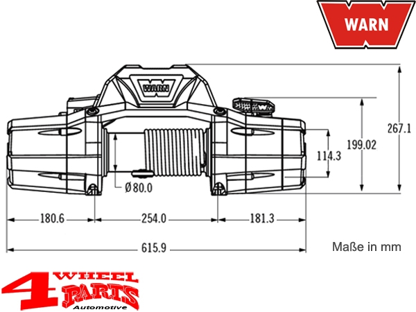 Seilwinde WARN ZEON 12 5443kg 12V