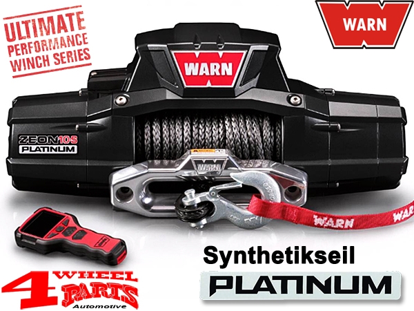 Seilwinde WARN ZEON 10-S PLATINUM 4536kg 12V Funkbedienung mit Synthetik Seil