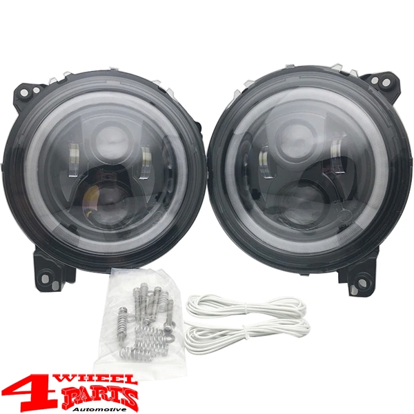 LED Scheinwerfer Black Wrangler JL JT Bj. 18-24 Sport Modell