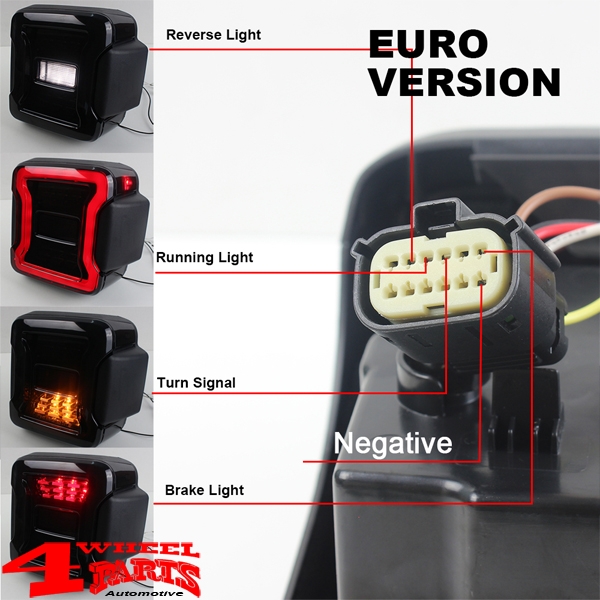 Tail Light Set LED Pair Rear EU Version Wrangler JL year 18-24