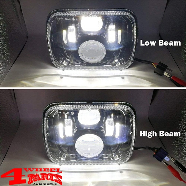 LED Scheinwerfer Paar Black Wrangler YJ 87-95 US