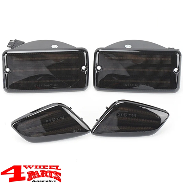 Turn Signal and Frontgrill LED Smoked Wrangler TJ year 97-06