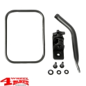 Side Mirror Black Textured Rectangular Wrangler TJ JK year 97-18
