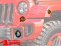 Blinker + Nebel Schutzgitter Set texturiert 6-teilig Wrangler JK 07-18