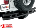 Rear Tube Bumper Steel Black textured Jeep CJ year 55-86