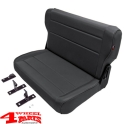 Rear Seat Bench Black Crush CJ + Wrangler YJ year 76-95