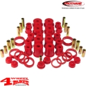 Suspension and Shackle Bushing Set PU Red Cherokee XJ year 84-01