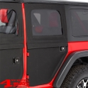 2-Piece Doors Rear Black Twill Wrangler JL JT 18-24 4-doors