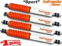 Gas Shock Set Sport for +60-100mm Lift Trailmaster Defender 90 + 110 + Range Rover 100 Classic + Discovery I + II year 83-04