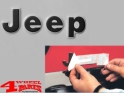 Jeep Decal self Adhesive Black "Jeep" CJ + Wrangler YJ 76-95