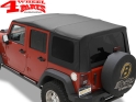 Replacement Soft Top Bestop Black Sailcloth Wrangler JK year 07-09 4-doors