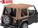 Replacement Soft Top Spice Sailcloth tinted Windows Wrangler TJ year 97-02