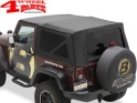 Replacement Soft Top Bestop Black Sailcloth Wrangler JK year 10-18 2-doors