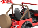 Roll Bar Sport Cover Tan Denim Bestop Jeep CJ year 80-86
