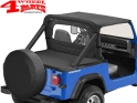 Duster Deck Cover Bestop Black Denim CJ7 + YJ 80-91 Supertop
