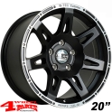 Alufelge 8,5x20 ET +35 W-TEC schwarz TÜV Wrangler JL 18-24