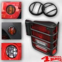 Lampenschutzgitter schwarz matt Set 5-teilig Wrangler JK Bj. 07-18