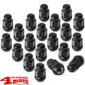Wheel Lug Nut Set 20 pce. Black for Steel or Alu Wheels M14x1,5